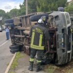 Matera, senegalese si ribalta col furgone: intervenuti i Vigili del fuoco