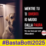 ‘Basta Botti 2025’: Partito Animalista contro petardi e fuochi di fine anno