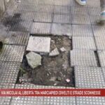 Bari, su via Nicolai marciapiedi divelti e strade dissestate