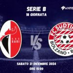 🔴 Diretta, Bari-Sudtirol 0-0: primo tempo